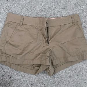 J Crew chino khaki shorts. Size 8.